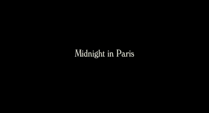 Midnight in Paris Title Card